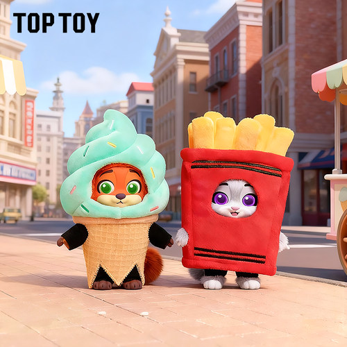 TOPTOY迪士尼疯狂动物城2伪装者毛绒盲盒挂件朱迪尼克玩偶礼物