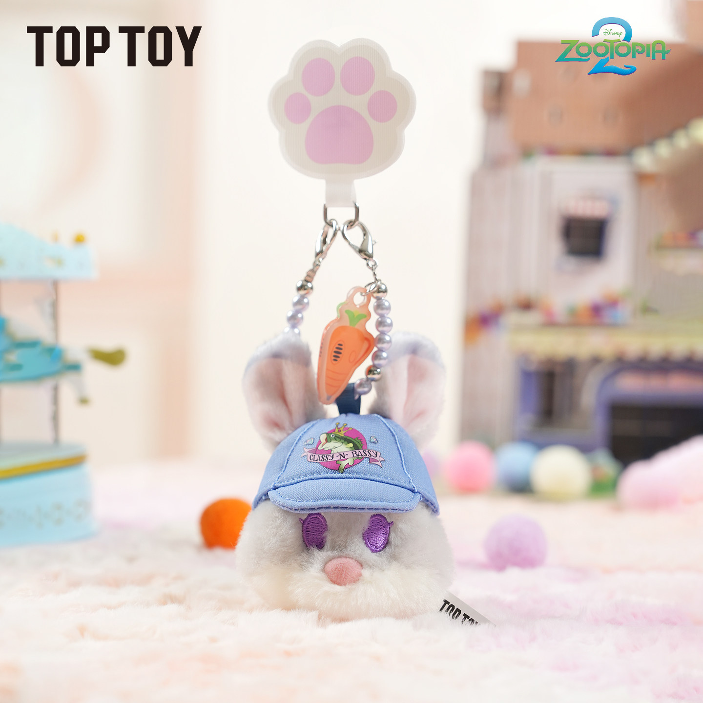 TOPTOY 疯狂动物城2度假村萌旅系列毛绒挂绳盲盒手机挂件周边