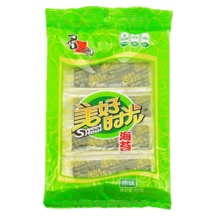 喜之郎美好时光经典原味海苔12g袋装儿童海苔零食即食紫菜片小吃