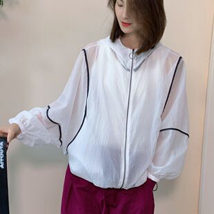 防晒衣女2024夏季 轻薄透气防紫外线百搭防晒服潮 新款 ins宽松时尚