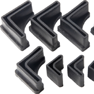 40*40 L型橡胶角铁套/塑料脚胶 三角铁脚垫/橡胶套/脚套/货架脚套