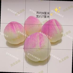 仿真泡沫桃子假寿桃水蜜桃水果模型仙桃摆件玩具儿童认知水果店