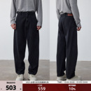 冬季 男士 解构弧线分割弯刀牛仔裤 THESSNCE重工套色水洗做旧复古