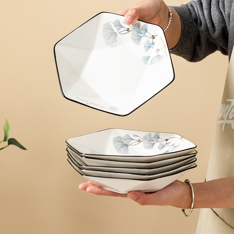 家用陶瓷拼盘套装创意菱形盘