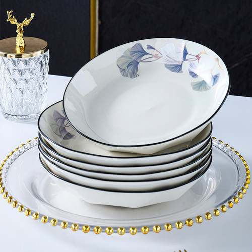 6个装盘子菜盘家用陶瓷