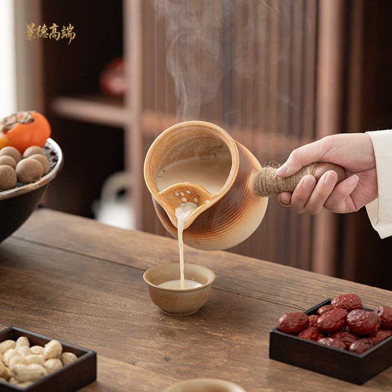 景德高端烤奶茶陶罐茶壶套装