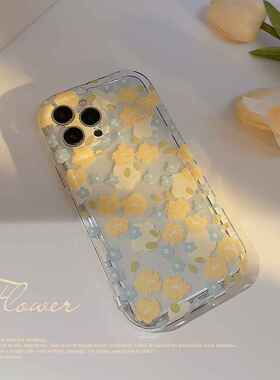 碎花14pro max适用苹果iPhone15手机壳13小清新12透明硅胶11代发