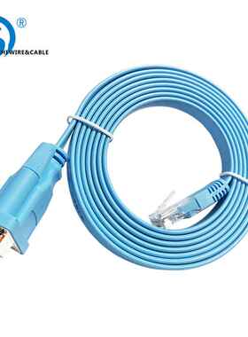 1.8M DB9串口线 DB9转RJ45配置线RS232 Console线 交换机路由器线