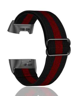 适用fitbit charge5/6手表带弹力可调节伸缩腕带charge3/4手表腕
