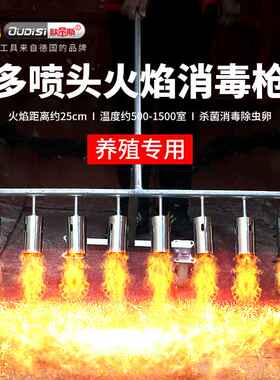 消毒火焰枪火枪多头喷火枪喷枪头燃气喷火器液化气养殖场猪圈杀菌
