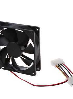 台式电脑机箱风扇 9025 9CM机箱风扇  黑色 12V风扇静音 大4P接口