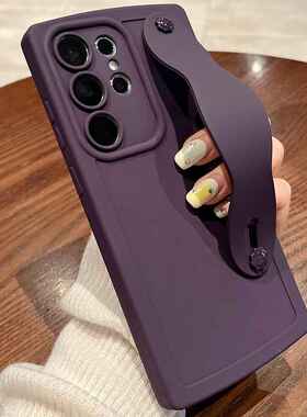适用于三星S23pro腕带支架手机壳S21软壳s23外贸s22ultra新款S22p
