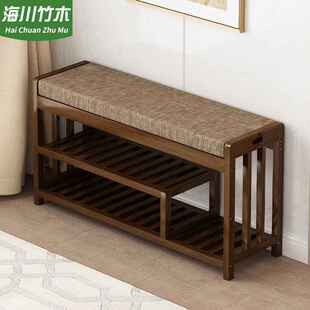 换鞋凳家用门口入门长条凳实木穿鞋凳收纳鞋架简易长凳软包沙发凳