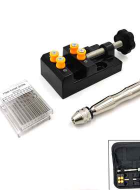 手捻钻套装 布包装手捻钻 麻花钻 台钳组合工具 文玩工具包