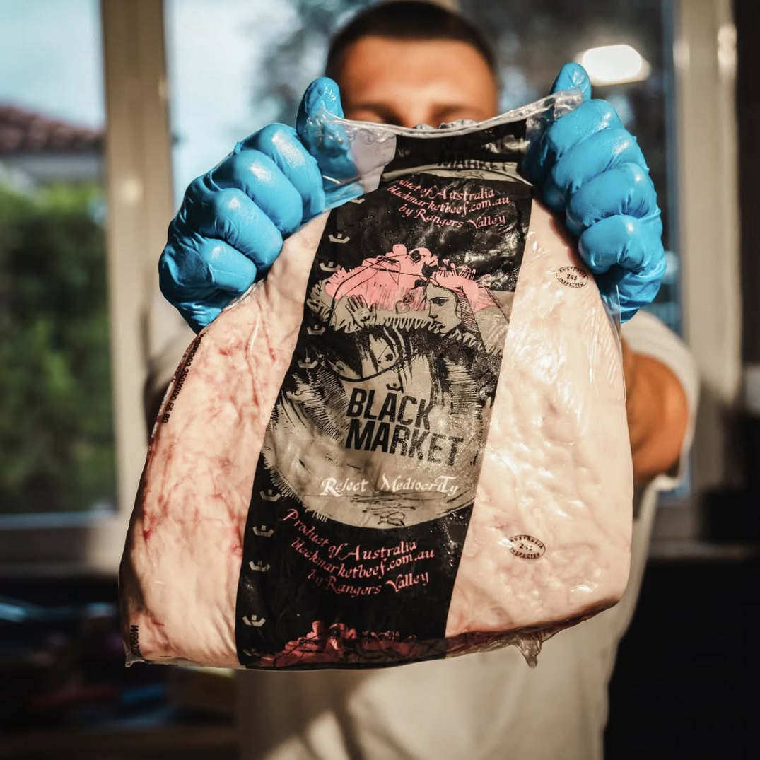 包邮3斤澳洲m5安格斯黑市rv游霞山谷雪花肩胛牛小排谷饲原切奶香