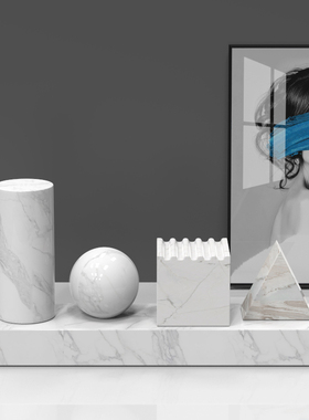 工艺轻奢几何玄关样板房创意摆件