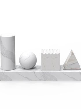 工艺轻奢几何玄关样板房创意摆件