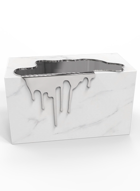 简约现代金属创意高档黑白大理石摆件客厅茶几样板间软装饰品摆设