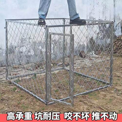 大型犬户外跑笼加粗圆管热镀锌美格网养殖畜牧猫狗笼子防锈可拼接