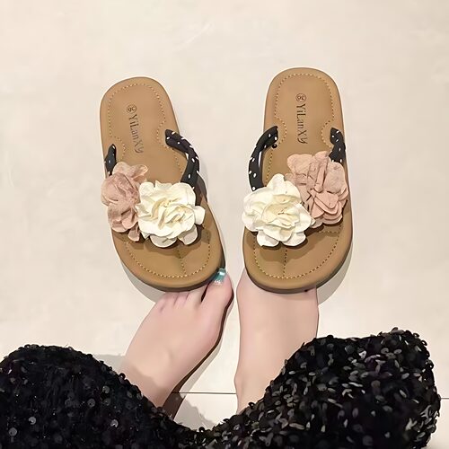 卡通可爱人字拖鞋女夏外穿软底30