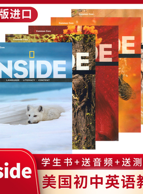 Inside 2014 Fundamentals ABC Reading Writing with myNGconnect 基础ABC级五个级别阅读写作初中英语强化训练 美国中学精读教材