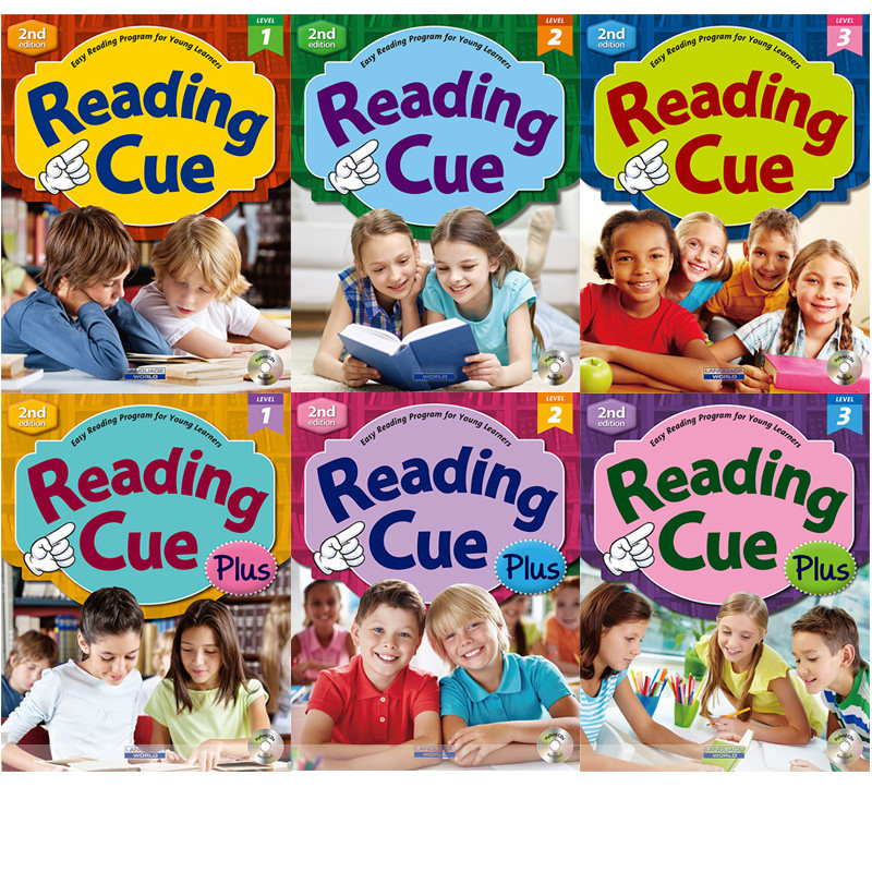 正版 阅读教材 原版进口 Reading Cue 123级 Reading Cue Plus 123级 书+册+多媒体光盘 少儿段阅读单项教材，共6个级别