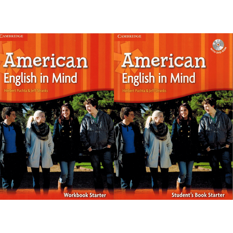 剑桥教材美版American English in mind starter 1234级 学生用书+练习册带光盘 正版现货