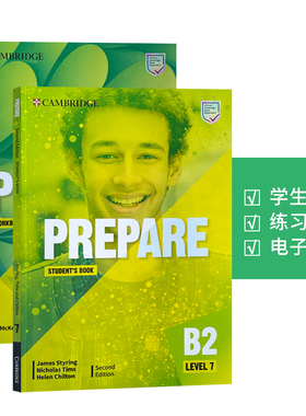 进口原版 新第二版 Prepare 学生书+练习册套装 7级别 剑桥通用认证考试冲刺教材  中考英语 高考英语适用 自学教材