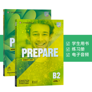 进口原版 新第二版 Prepare 学生书+练习册套装 7级别 剑桥通用认证考试冲刺教材  中考英语 高考英语适用 自学教材