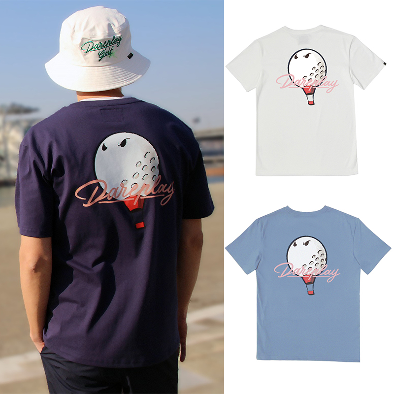 25fw新款DAREPLAY GOLF球服装T恤纯棉夏季男女短袖运动透气上衣