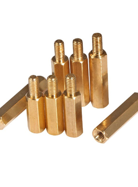 单头铜柱单通六角隔离柱M2.5*3x4x5x7x8x9x10x15x18x21x24x30+6mm