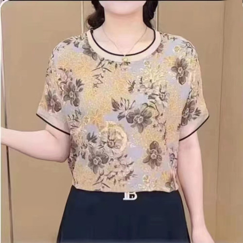 大码T恤宽松显瘦洋气减龄休闲
