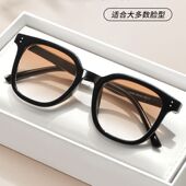 gm落日墨镜王嘉尔渐变色黑框茶色高街男款 高级感腮红太阳眼镜女夏