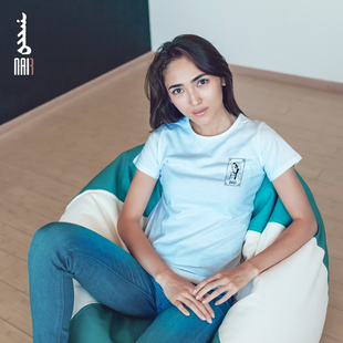NAIR奈然 蒙古元素情侣T恤短袖半袖圆领运动蒙古族Mongolia民族风