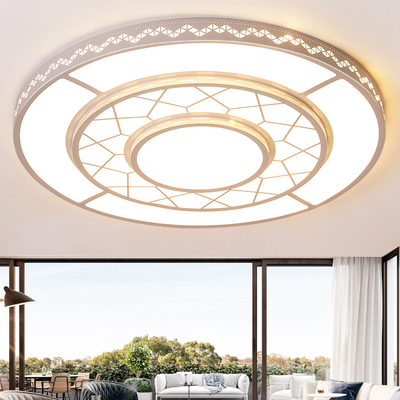 客厅大灯圆形简约现代大厅主灯2025新款led吸顶灯大尺寸中山灯具