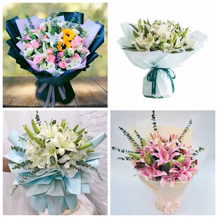 桂林阳朔县灵川县龙胜县全州县同城鲜花店情人玫瑰百合送朋友长辈