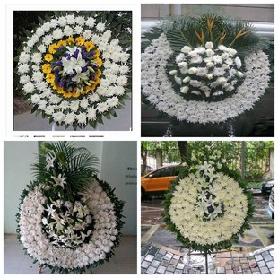 牡丹江西安区海林市宁安市花圈白事丧事花篮葬礼殡葬鲜花同城店送
