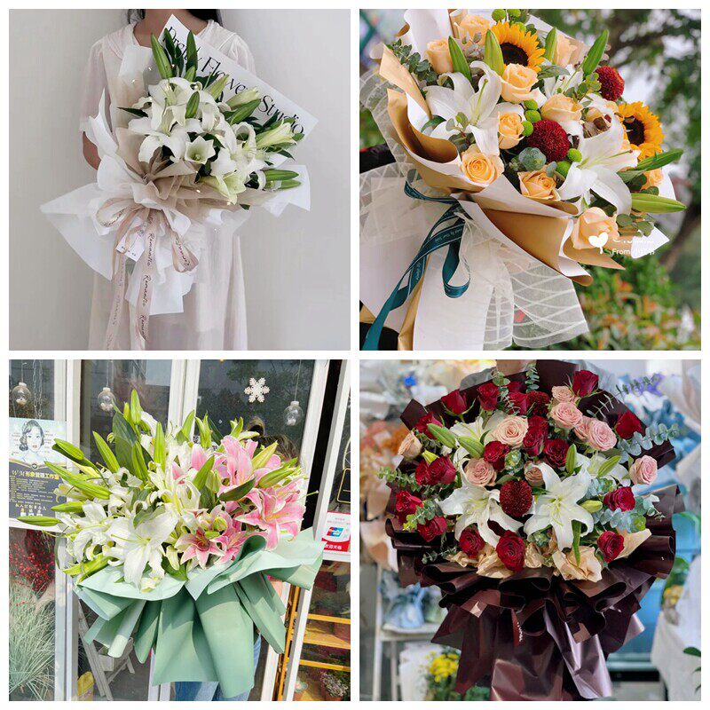 岳阳市湘阴县平江县华容县同城鲜花店生日玫瑰百合送朋友长辈老婆