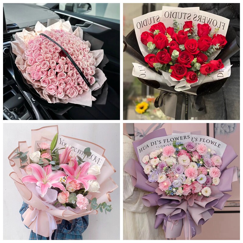 湛江市麻章区廉江市吴川市鲜花同城送粉紫红玫瑰情人节女朋友老婆