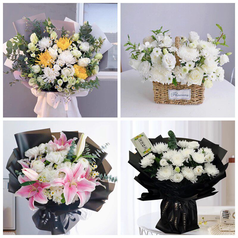 淄博临淄桓台高青县沂源县菊花鲜花同城配送清明上坟扫墓祭奠悼念