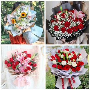 巴彦淖尔市临河区五原县同城鲜花店情人玫瑰百合配送朋友长辈老婆