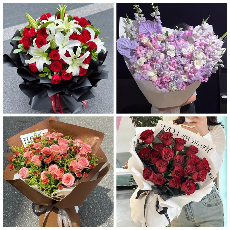 铜陵市铜官义安郊区枞阳县鲜花同城送粉紫红玫瑰护士节女朋友老婆