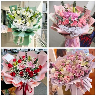 包头市石拐区白云矿九原区同城鲜花店情人玫瑰百合送朋友长辈老婆