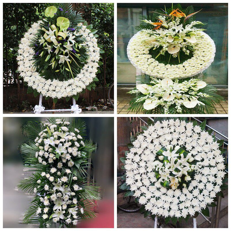 内江市市中区东兴区花圈白事丧事花篮葬礼殡葬鲜花同城店配送上门