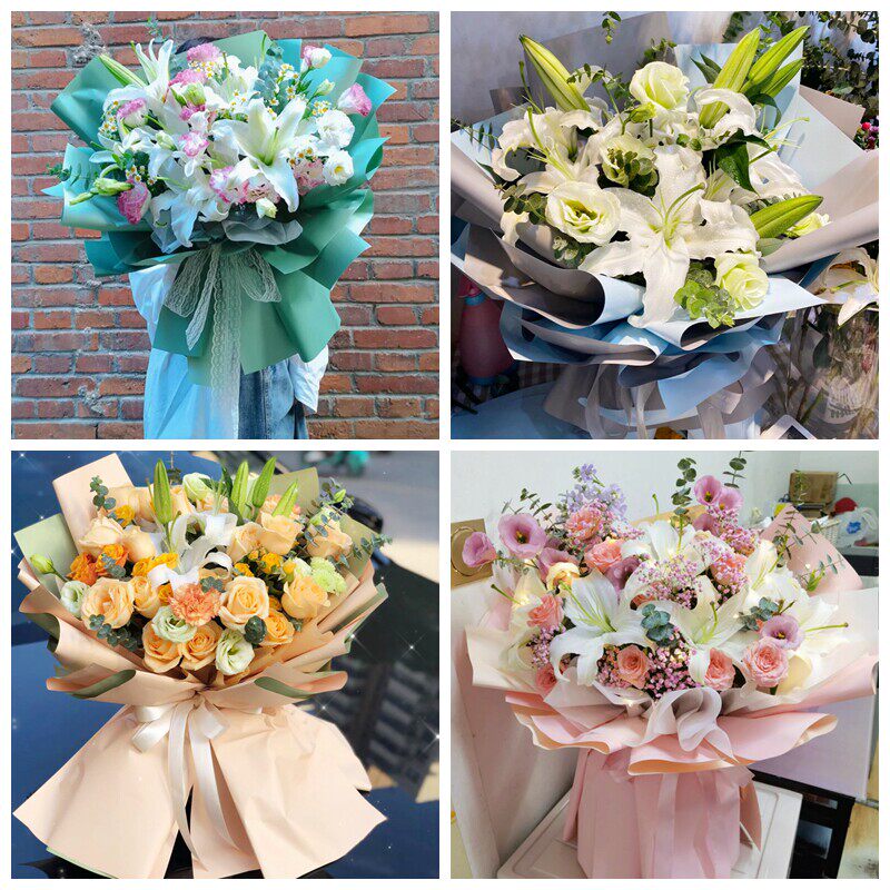 上海松江区中山泗泾佘山镇同城鲜花店送生日玫瑰百合送朋友长辈老 - 实物图