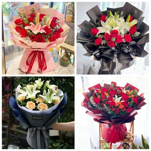 玉溪市红塔区江川区澄江市同城鲜花店情人玫瑰百合送朋友长辈老婆