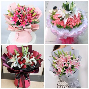 通辽市科尔沁左翼中旗后旗同城鲜花店情人玫瑰百合送朋友长辈老婆