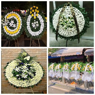 三门峡湖滨区灵宝市义马市花圈白事丧事花篮葬礼殡葬鲜花同城店送