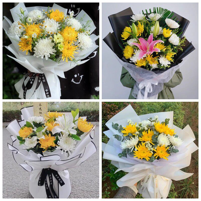 昆明宜良嵩明禄劝县石林县菊花鲜花同城配送清明上坟扫墓祭奠悼念