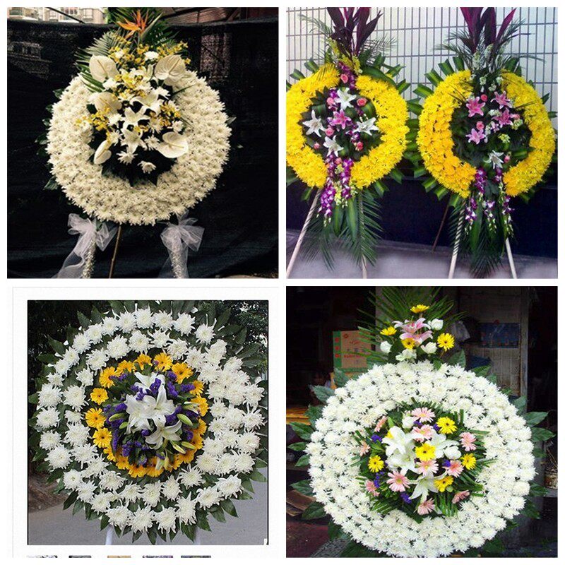牡丹江西安区海林市宁安市花圈白事丧事花篮葬礼殡葬鲜花同城店送
